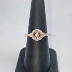 14K Gold Rose Accent Setting Diamond Ring - additional product view 4