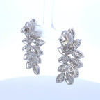 14K Gold Marquise Hanging Diamond Baguette Earrings - additional product view 5