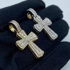 10K Gold Byzantine Cross Diamond Pendant - additional product view 5