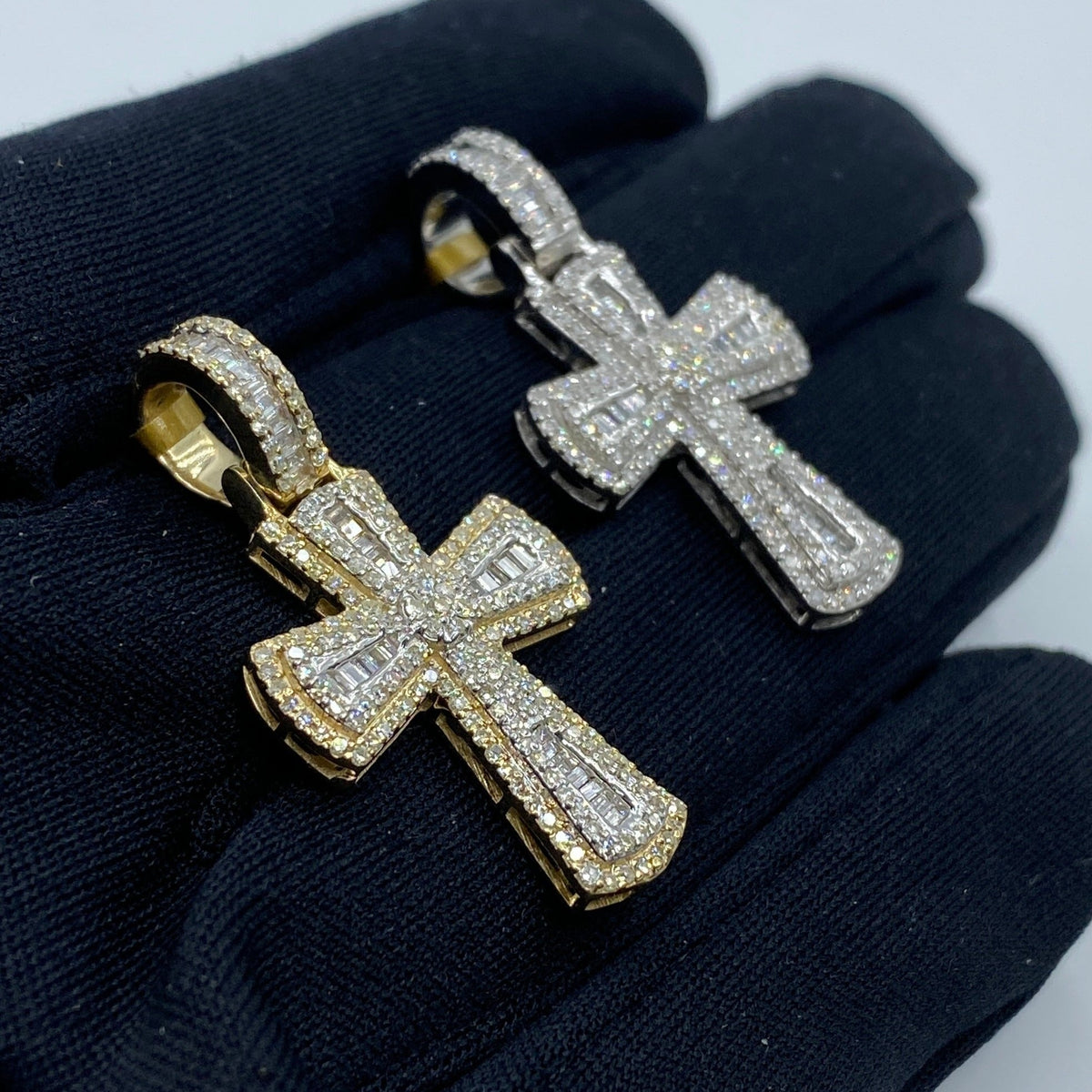 10K Gold Byzantine Cross Diamond Pendant - additional product view 5
