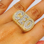 10K Gold/14K CEO Name Plate Diamond Ring - additional product view 3