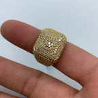14K Gold Square Jumbo Miami Diamond Ring - additional product view 5