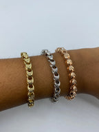 14K Gold 6mm Round Link Bracelet 7.5 in - additional product view 6