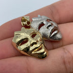 10K Gold Laugh Now Cry Later Pendant 1.4 in - additional product view 5