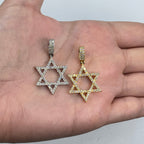14K Gold Star of David Diamond Pendant - additional product view 9