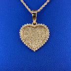 14K Heart in Rose Gold Halo Diamond Pendant - additional product view 2