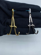 14K Gold Initial A Large Script Diamond Pendant - additional product view 6