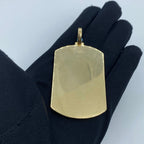 14K Gold Rectangle Diamond Picture Photo Pendant - additional product view 4