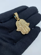 14K Gold Hamsa Diamond Pendant - additional product view 3