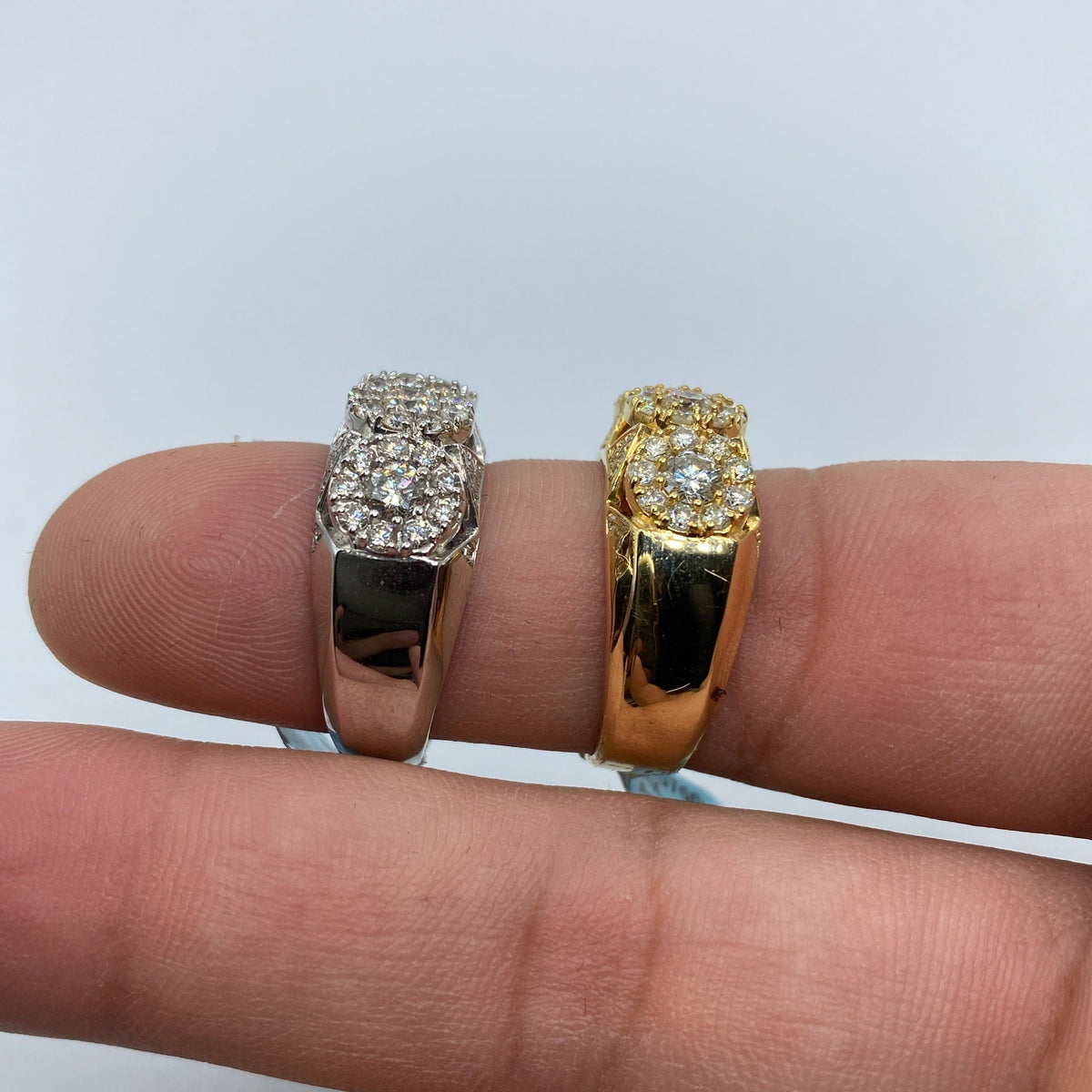 14K Gold Space Flower Diamond Ring 3.5 Ct - additional product view 7