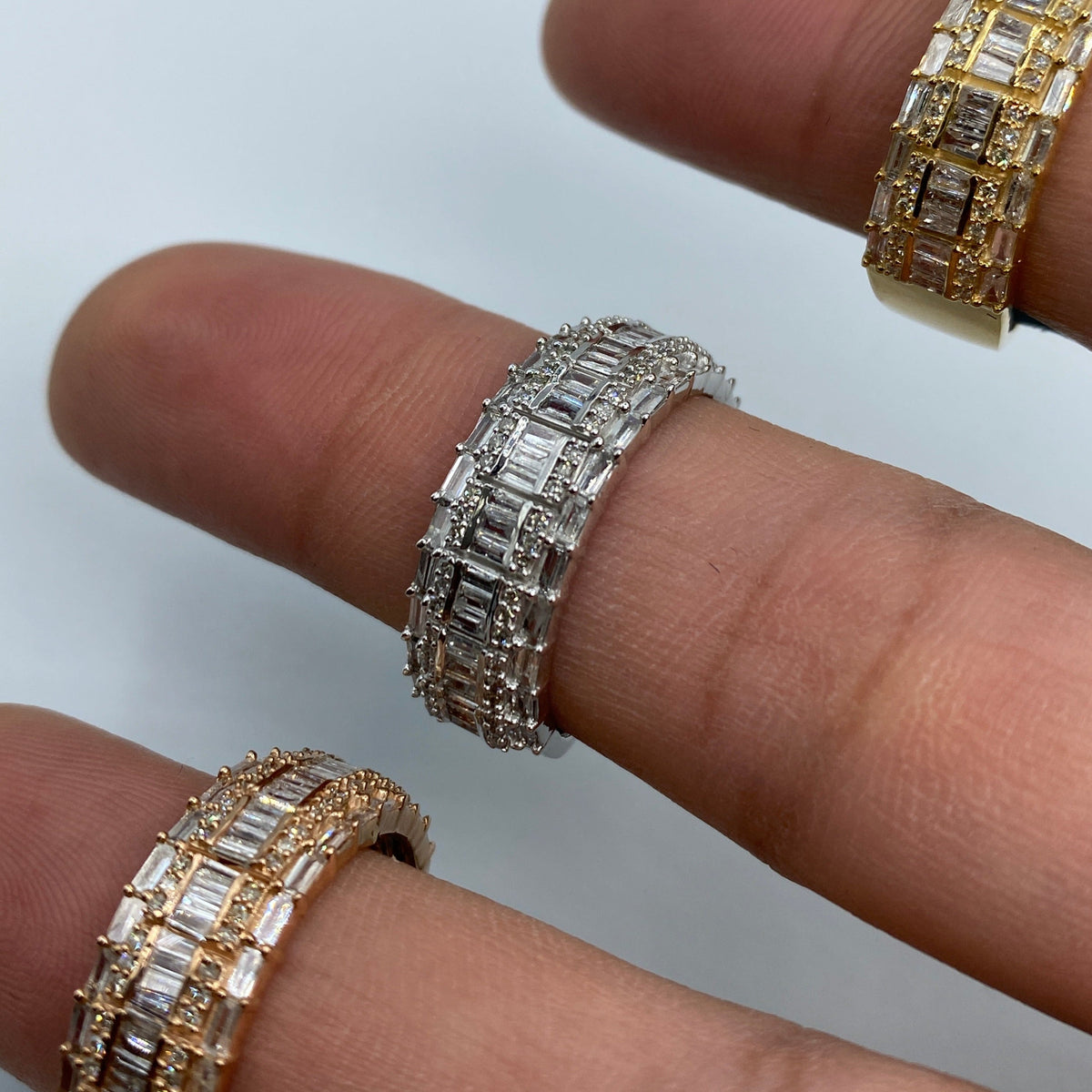 14K Gold Diamond Baguette Band Ring - additional product view 2