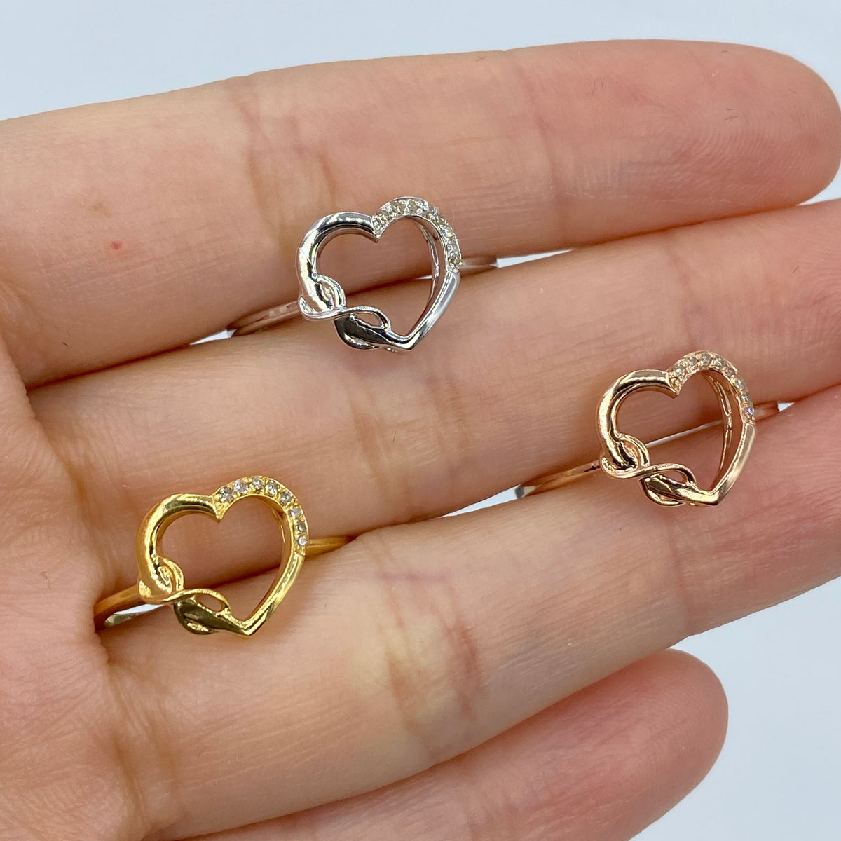 14K Gold Heart Infinity Diamond Ring - additional product view 2