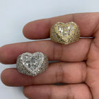 14K Gold Heart Diamond Baguette Ring - additional product view 2