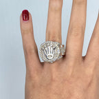 14K Gold Jumbo Crown Diamond Ring - additional product view 5