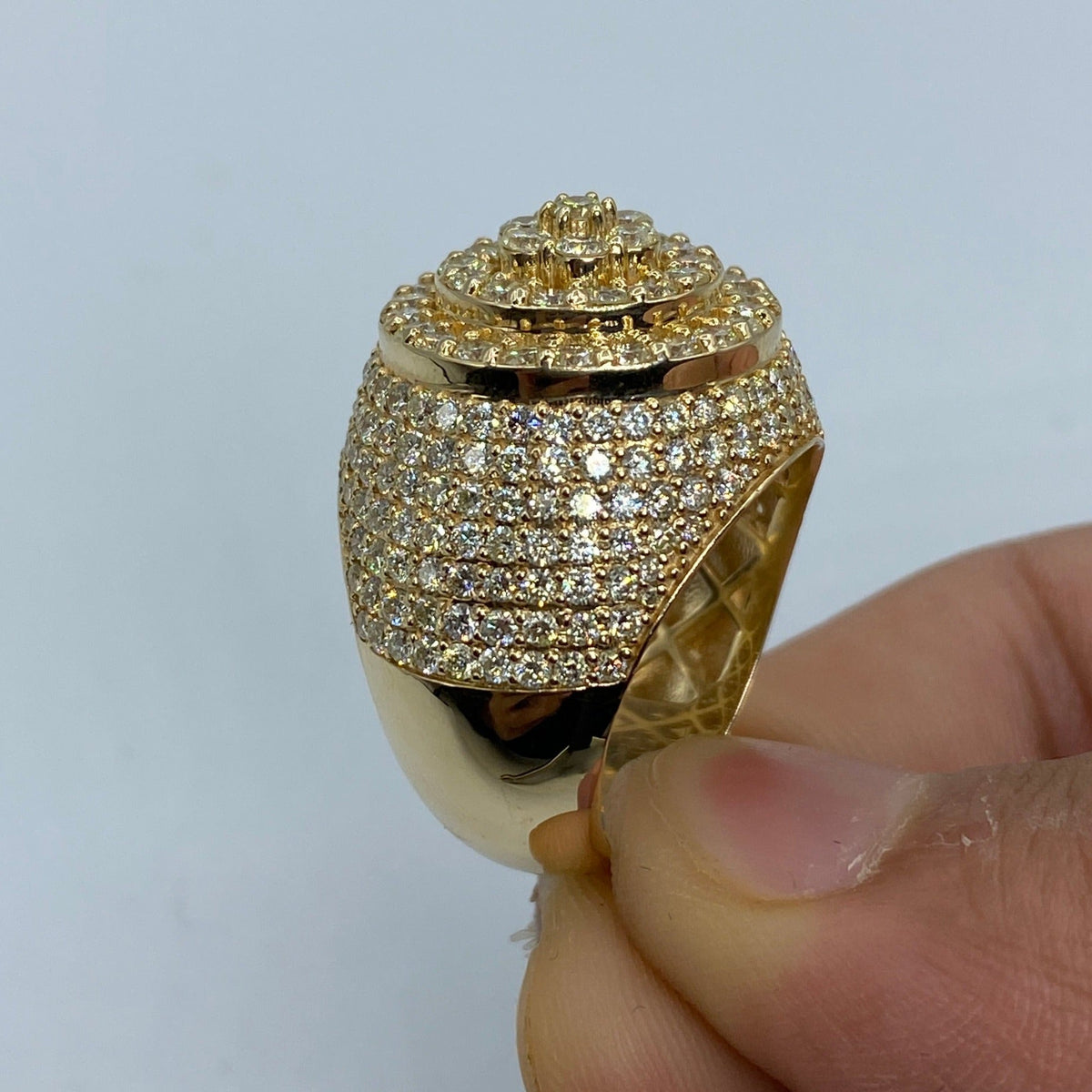 14K Gold Dome Cake Diamond Ring - additional product view 5
