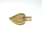 10K Yellow Gold Diamond Heart Plate Pendant - additional product view 4