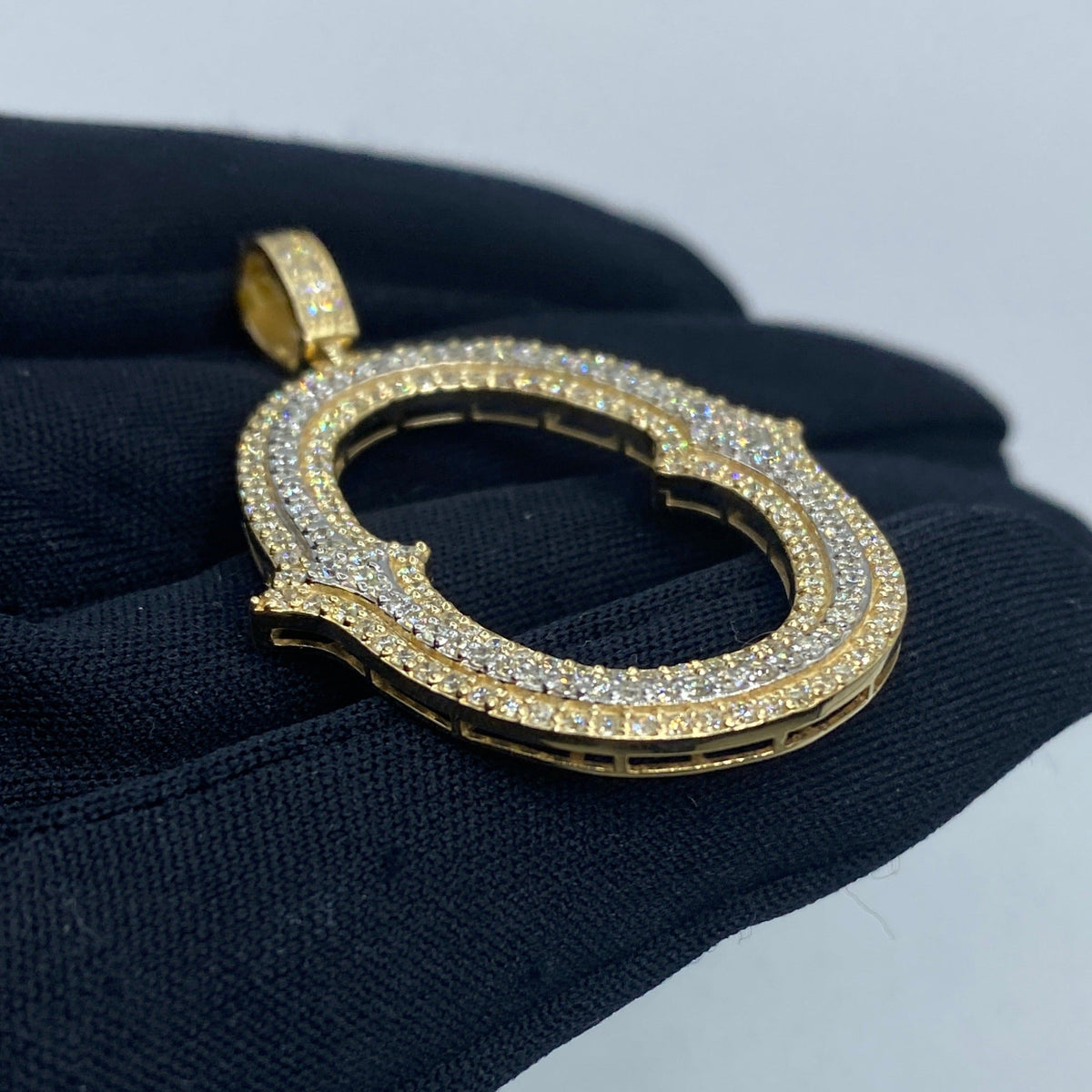 Initial O Old English Diamond Pendant - additional product view 4