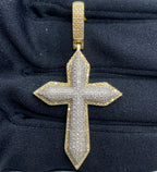 10K Gold Angelic Cross Diamond Pendant - additional product view 2