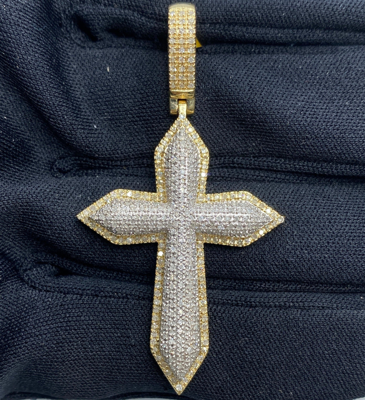 10K Gold Angelic Cross Diamond Pendant - additional product view 2