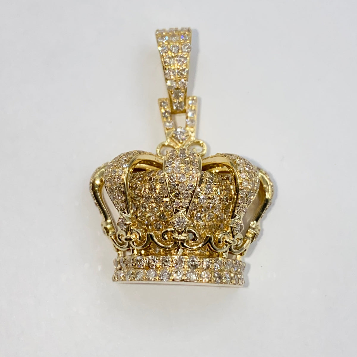 10K Gold Regal Crown Diamond Pendant - additional product view 6