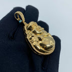 14K Gold Lucky Laughing Buddha Diamond Pendant - additional product view 3
