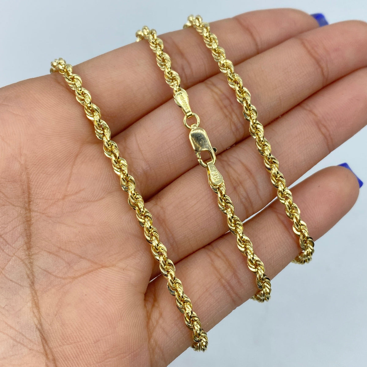 14K Yellow Gold Rope Bracelet 7 in - additional product view 5