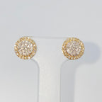 14K Gold 8mm Gaia Circle Diamond Earrings - additional product view 3