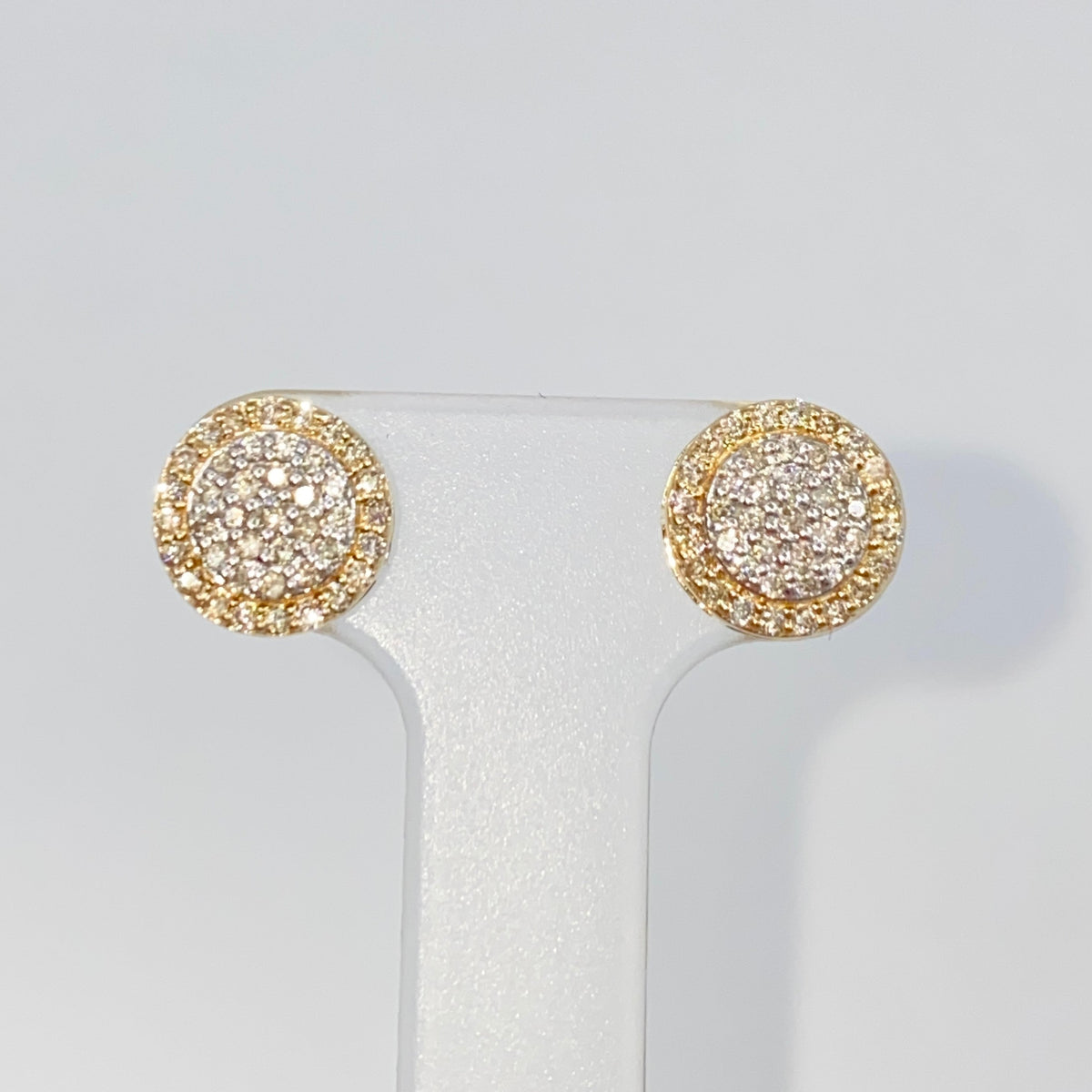14K Gold 8mm Gaia Circle Diamond Earrings - additional product view 3