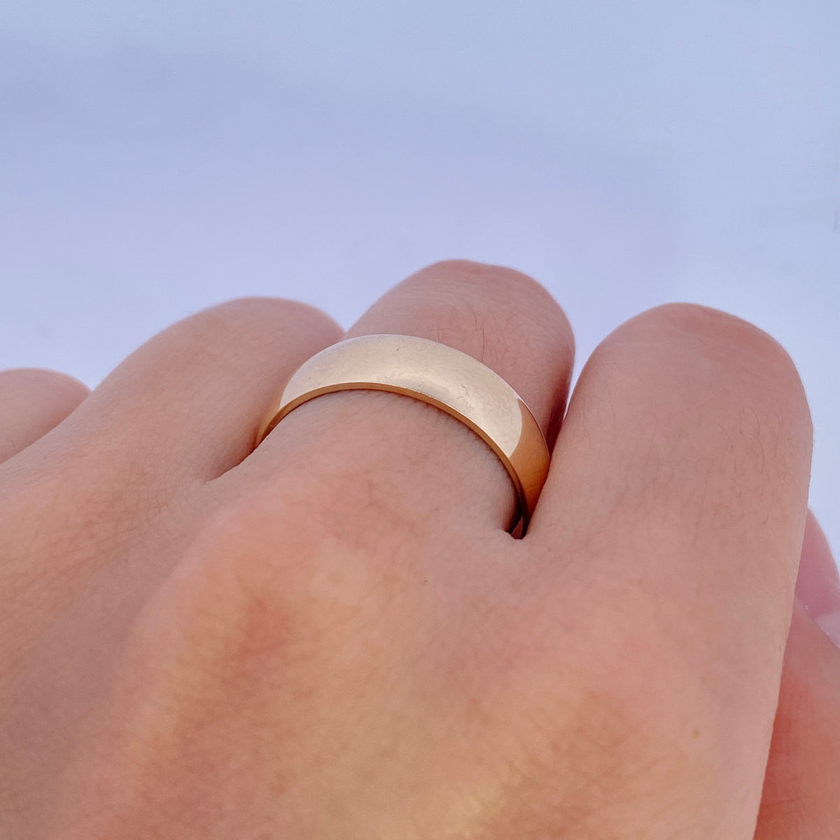 14K Solid Yellow Gold Band Ring - additional product view 2