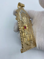 10K Gold Saint Barbara Pendant - 4.25 in - additional product view 4