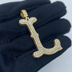 Initial L Old English Diamond Pendant - additional product view 3