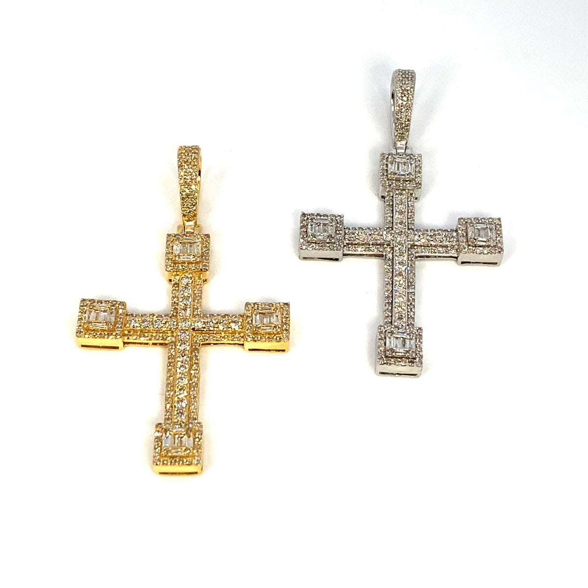 14K Gold Bold Cross Diamond Pendant - additional product view 3