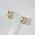 14K Gold Masterpiece Square Diamond Earrings - additional product view 3