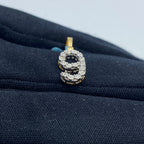 14K Gold Number 9 Diamond Pendant - additional product view 4