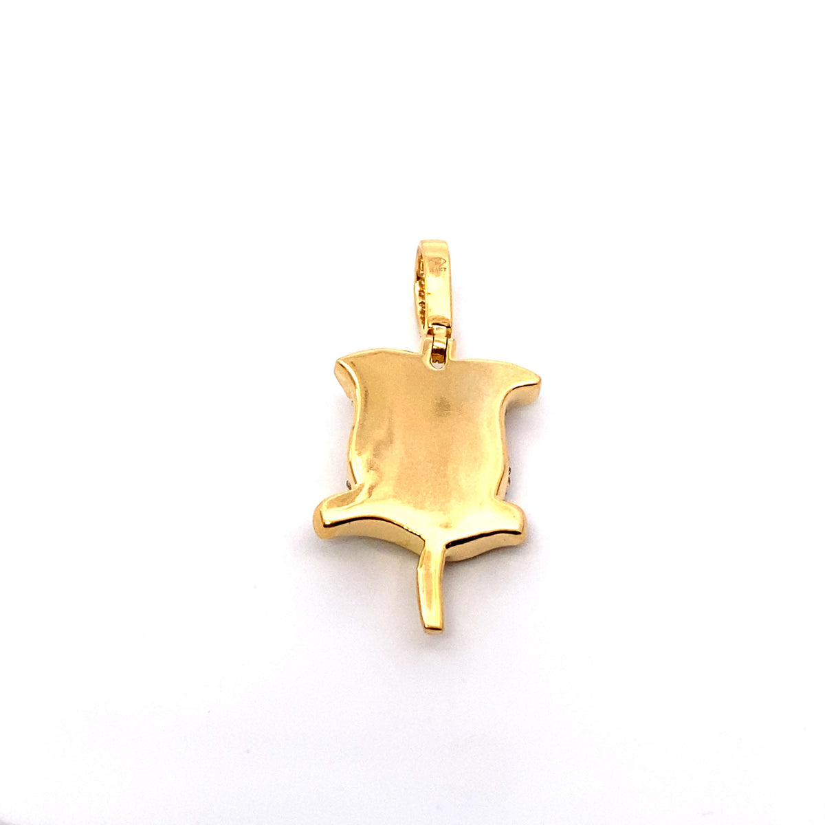 14K Gold Rose Diamond Baguette Pendant - additional product view 5