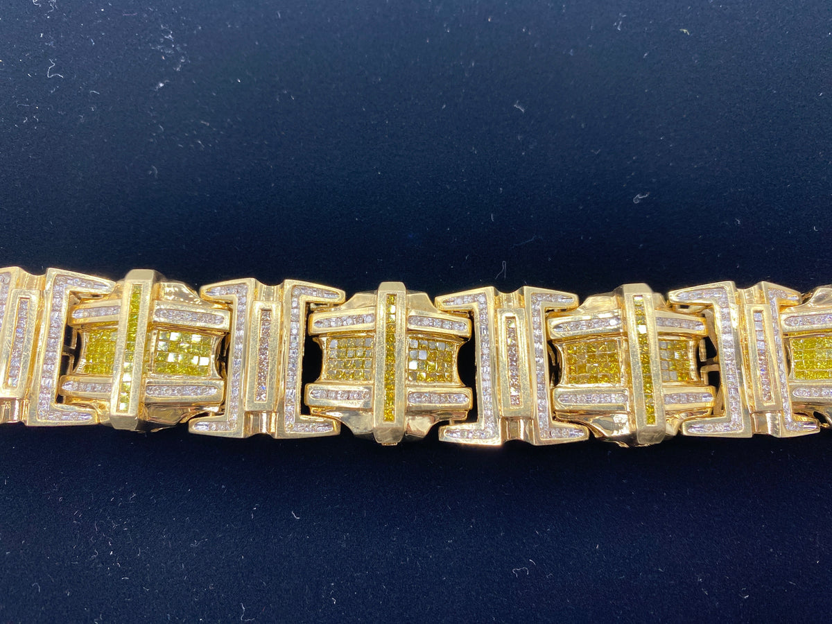 14K Gold Jumbo Yellow Canary Diamond Bracelet - additional product view 5