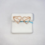 14K Gold Love Planet Heart Diamond Earrings - additional product view 6