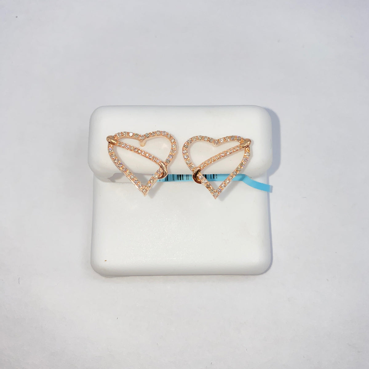 14K Gold Love Planet Heart Diamond Earrings - additional product view 6