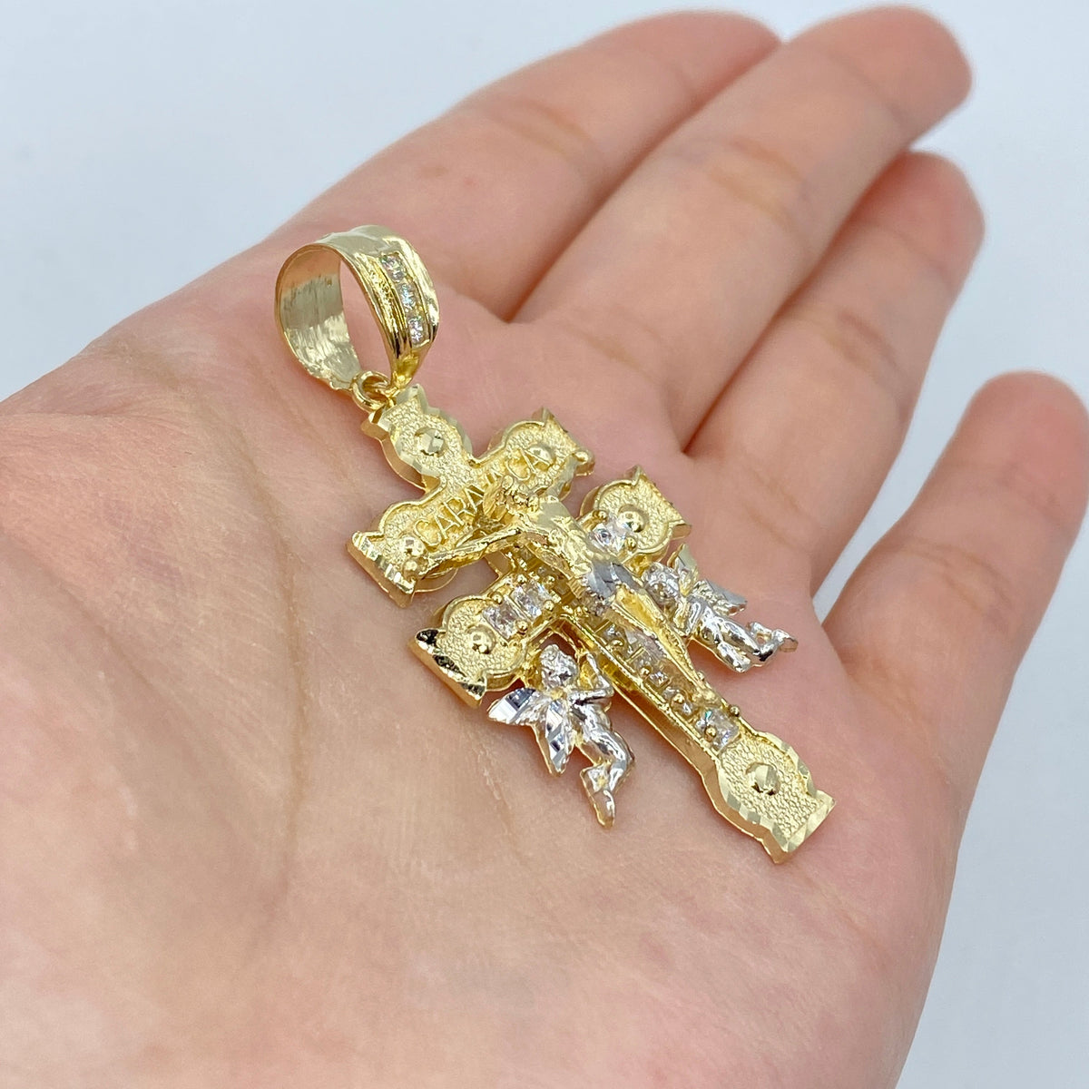 10K Gold Caravaca Cross Pendant - additional product view 3