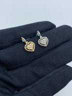 14K Gold Heart Diamond Baguette Gap Pendant - additional product view 5