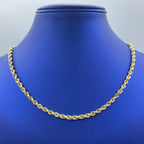 Rope Chain Necklace Real 14K Yellow Gold 16–24 in, 4.2mm - close-up product photo