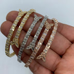 10K Gold Bangle Butterfly Diamond Baguette Bracelet - additional product view 6