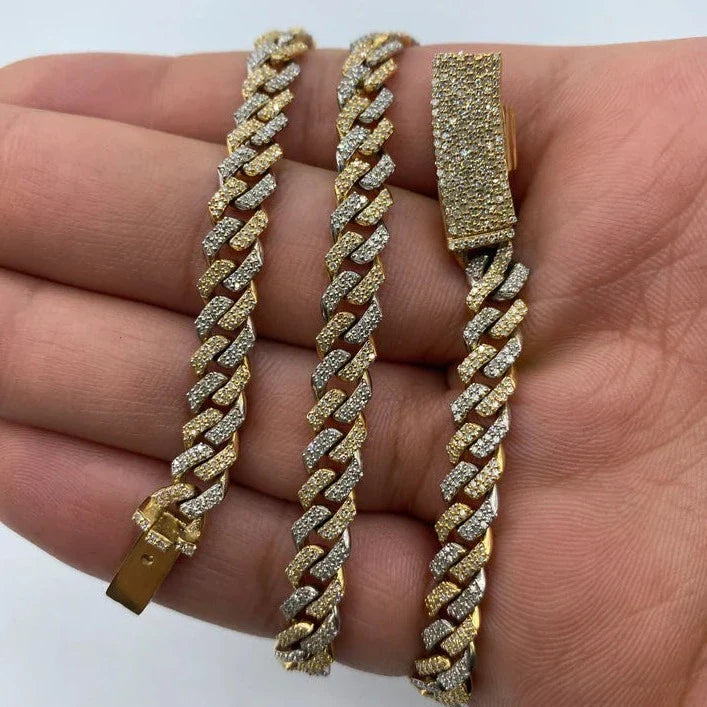 14K Gold 6.5mm Cuban Diamond Chain 16–22 in - additional product view 4