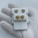 14K Gold Triangle Large Center Stone Diamond Earrings - additional product view 2