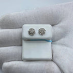 14K Gold Octagon Diamond Earrings - additional product view 5