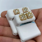 14K Gold Square Stud Diamond Earrings 2.5 Ct - additional product view 3
