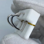 10K Gold Heart Hoop Diamond Earrings - additional product view 6