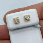 14K Gold Grandeur Square Diamond Earrings - additional product view 5