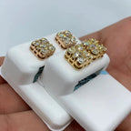 14K Gold Square Stud Diamond Earrings 2.5 Ct - additional product view 6
