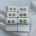 14K Gold Octagon Diamond Earrings - main product photo